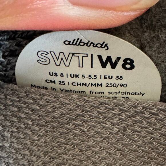 AllBirds Women's Trail Runners SWT Gray Yellow Activewear Size 8 - Picture 5 of 7